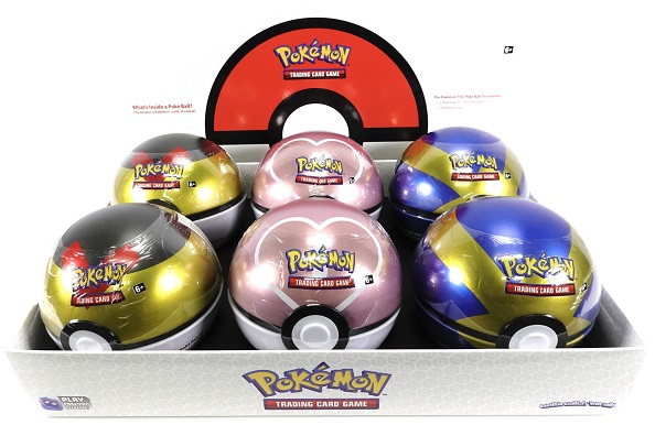 Pokémon Lot Of 6 Sealed Pokeball Tins deals With Store Display